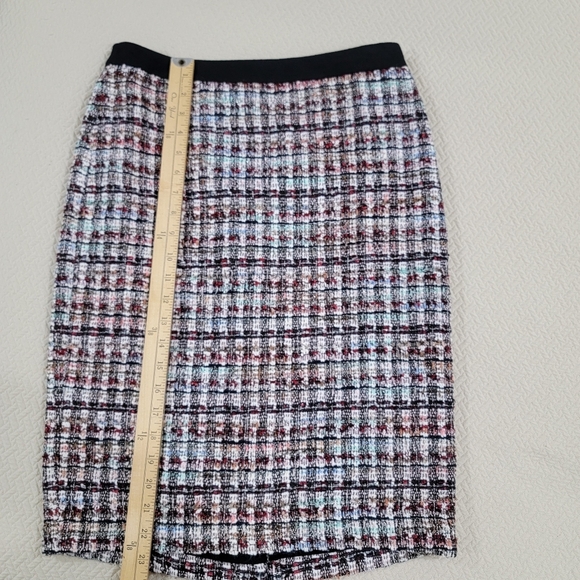 Talbots Multicolor Tweed Pencil Skirt Straight Career Size 2 - Picture 9 of 16